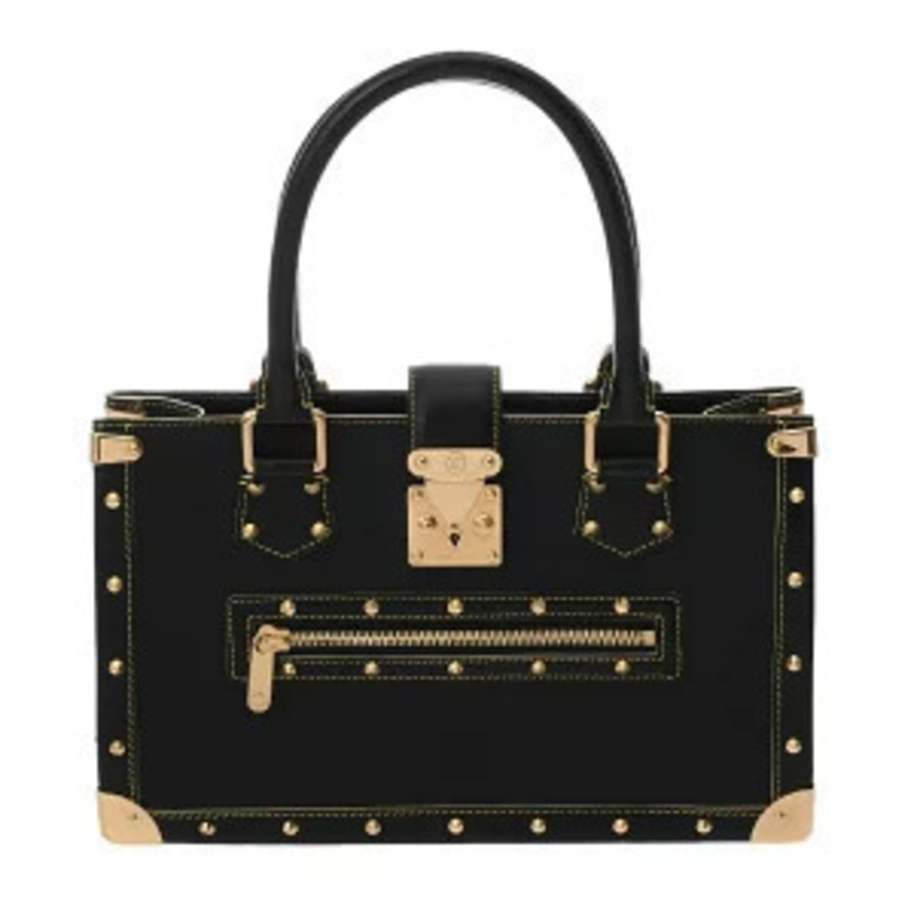 Louis Vuitton Suhali Fabure Ghost Skin Top Handle Bag Leather Noir Black